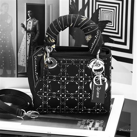 dior black rhinestone clasp bag